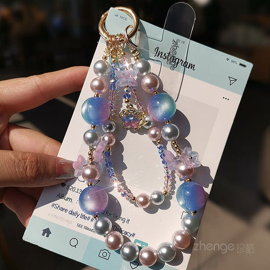 New Bling Crystal Charm Keychain Phone Lanyard