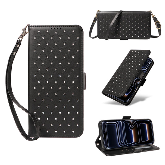 New Bling Crossbody Wallet Leather Phone Case for iPhone 17 Pro Max